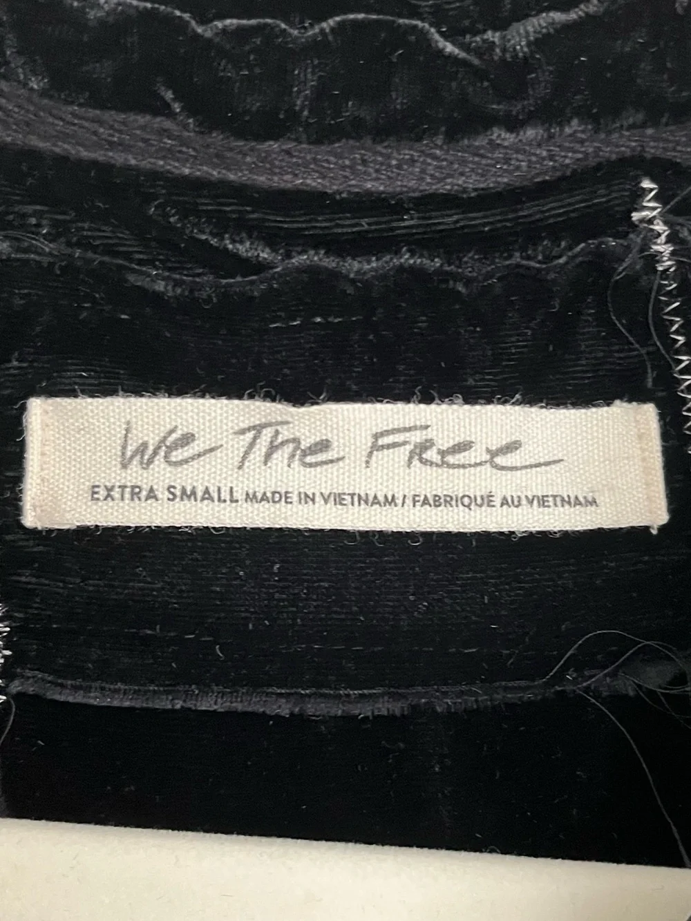 We The Free La Luna Black Velvet Oversized Button Down Shirt - size XS - NWOT
